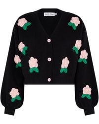 Sour Figs - Flower Detail Knit Cardigan - Lyst