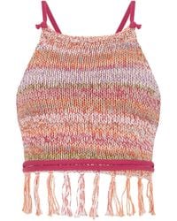 Shareyourluce - Sunkissed Knit Top With Fringes - Lyst