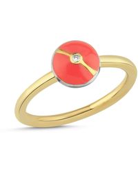 Ecce | Artisan Diamonds - Enamelled Mini Multi Diamond Buttons 14K Ring - Lyst