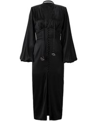 Lita Couture - Ample-Sleeve Silk Dress - Lyst