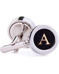 N'damus London - Regent Leather Letter Cufflinks - Lyst