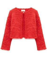 Peraluna - Kayla Crop Knit Cardigan - Lyst