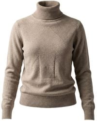 Reet Aus - Neutrals Seamless Turtleneck Sweater - Lyst