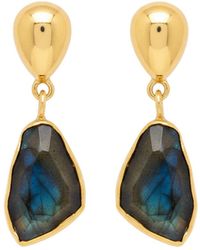 LINYA JEWELLERY - Natural Labradorite Earrings - Lyst