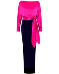 Beatrice von Tresckow - Satin & Velvet Bella Dress - Lyst