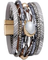 Saachi - Leather Beaded Orb Bracelet - Lyst