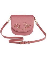 Fable England - Beth Floral Posy Embroidered Saddle Bag - Lyst