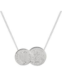 Katie Mullally - Irish & Scottish Double Coin Pendant Necklace - Lyst