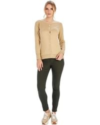 Peraluna - Neutrals Mila O-Neck Basic Cotton Cardigan - Lyst