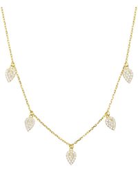 KAMARIA - Blessings Leaf Choker Necklace With Crystals - Lyst
