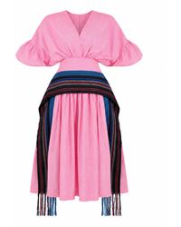 Gng Vogue - Zurie Stripe Midi Dress - Lyst