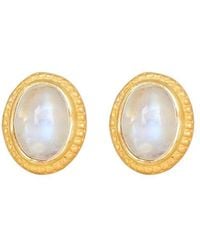Opium Jewels - Cabochon Oval Studs - Lyst
