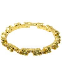 NASI SILVER - Nobody's Perfect Eternity Ring- Peridot & Topaz - Lyst