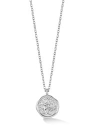 Dower & Hall - Solid Tree Of Life Tiny Talisman Necklace - Lyst