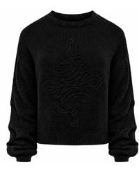 Mandragora - Merino And Baby Alpaca Sweater With Logo Vero - Lyst