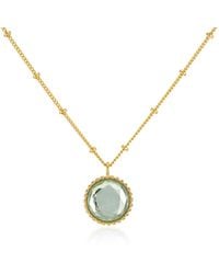 Auree - Barcelona August Birthstone Necklace Green Amethyst - Lyst