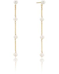 Lily & Roo - Four Pearl Drop Earrings - Lyst