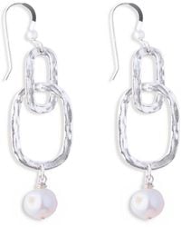 N'damus London - Hatton Forge Sterling Duo Pearl Earrings - Lyst
