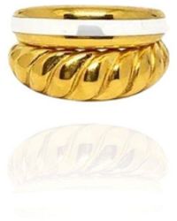 LINYA JEWELLERY - Rosa Enamel Ring - Lyst