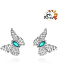 Far East Jewelry - Handcrafted & Crystal Dream Butterfly Earrings - Lyst