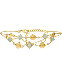 Lavani Jewels - Elara Aquamarine And Zircons Choker - Lyst
