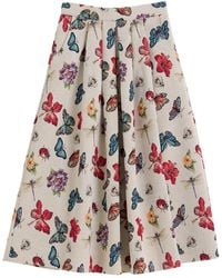 Louche - Pasadena Flutter Jacquard Midaxi Skirt - Lyst