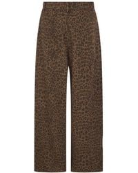 Nooki Design - Ditta Leopard Barrel Leg Jeans - Lyst
