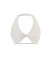 GOD SAVES QUEENS - Second Skin Studio Crop Top Ivory - Lyst