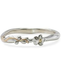 Isla Silver - Dainty Sterling Daisy Ring With Details - Lyst