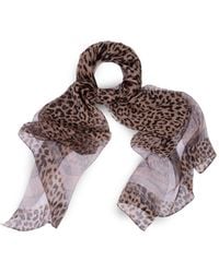 Saachi - Sheer Leopard Print Scarf - Lyst