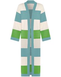 INGMARSON - Multicolour Striped Cardigan Long Wool & Cashmere - Lyst