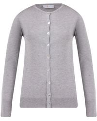 Peraluna - Mila O-Neck Basic Cotton Cardigan - Lyst