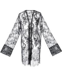 LIA ARAM - Blazer With Lace Finishes - Lyst