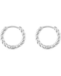 Elk & Bloom - Small Thin Hoop Earrings - Lyst