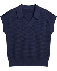 Brodie Cashmere - Rippled V Neck Vest - Lyst