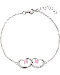 Belinda Jewelz - Tourmaline Interlocked Hearts Bracelet - Lyst