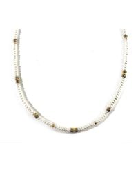 Rachel Nathan - Mini Beaded: Pearl & Pyrite Necklace - Lyst