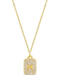 SHYMI - Mini Pave Initial Medallion - Lyst
