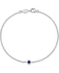 Dower & Hall - Single Sapphire Dewdrop Chain Bracelet - Lyst