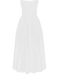 NAZLI CEREN - Sibby Strapless Midi Dress - Lyst