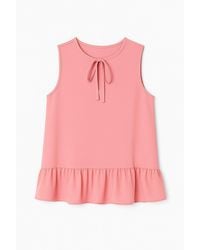Conquista - Sleeveless Summer Top With A Wide Double Layer Frill - Lyst