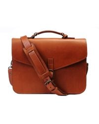 THE DUST COMPANY - Leather Briefcase Brown - Lyst