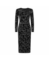 Yumi' - Burnout Velvet Midi Dress - Lyst