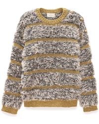 Peraluna - Neutrals Yona Fluffy Glittery Knit Jumper - Lyst