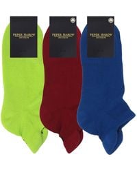 Peper Harow - Made in England - Organic Trainer Sport Socks Bundle – Burgundy, Neon - Lyst