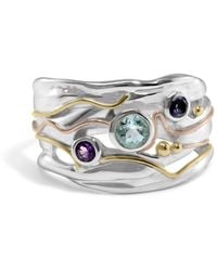 Isla Silver - Statement Topaz, Amethyst & Iolite Ring - Lyst