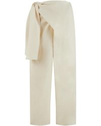 Nocturne - Neutrals Belt Loops Pants - Lyst