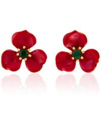 Milou Jewelry - Petal Flower Earrings - Lyst