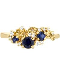 Ptera Jewelry - Sea Of Dreams Sapphire Cluster Ring - Lyst