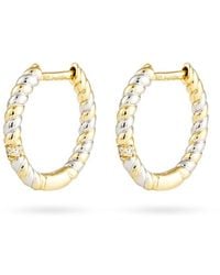 Onewildone - Plot Twist Mixed Metal Hoop Earrings - Lyst